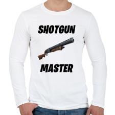 PRINTFASHION Shotgun Master - Fortnite (Fekete) - Férfi hosszú ujjú póló - Fehér férfi póló