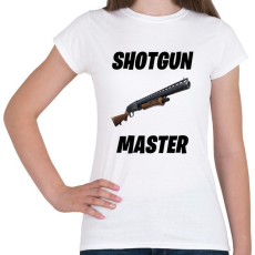 PRINTFASHION Shotgun Master - Fortnite (Fekete) - Női póló - Fehér