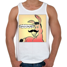 PRINTFASHION Shrek - szamár - Férfi atléta - Fehér