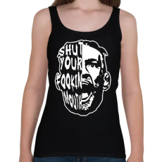 PRINTFASHION Shut your fookin mouth - Női atléta - Fekete