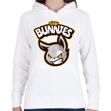 PRINTFASHION Sick Bunnies - Női kapucnis pulóver - Fehér női pulóver, kardigán