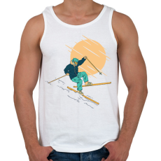 PRINTFASHION Síelő - Férfi atléta - Fehér