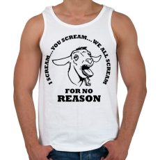 PRINTFASHION Sikító kecske - Férfi atléta - Fehér