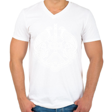 PRINTFASHION siklód címer turulos - Férfi V-nyakú póló - Fehér férfi póló