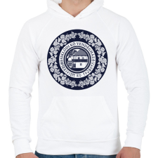 PRINTFASHION siklód  kő panzió - Férfi kapucnis pulóver - Fehér férfi pulóver, kardigán