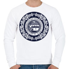 PRINTFASHION siklód  kő panzió - Férfi pulóver - Fehér