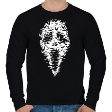 PRINTFASHION Sikoly denevérek - Férfi pulóver - Fekete