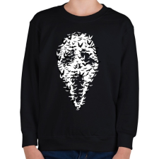 PRINTFASHION Sikoly denevérek - Gyerek pulóver - Fekete gyerek pulóver, kardigán