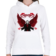 PRINTFASHION Sikoly - Gerappa - Női kapucnis pulóver - Fehér női pulóver, kardigán