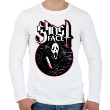 PRINTFASHION Sikoly - ghost face - Férfi hosszú ujjú póló - Fehér férfi póló
