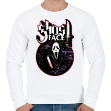PRINTFASHION Sikoly - ghost face - Férfi pulóver - Fehér