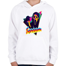 PRINTFASHION Sikoly - Gyerek kapucnis pulóver - Fehér