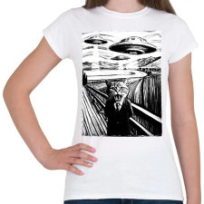 PRINTFASHION Sikoly macska - Női póló - Fehér női póló