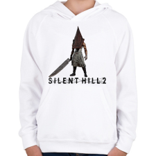 PRINTFASHION Silent hill 2 pyramid head - Gyerek kapucnis pulóver - Fehér gyerek pulóver, kardigán