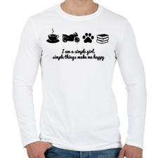 PRINTFASHION simlpe things - Férfi hosszú ujjú póló - Fehér férfi póló