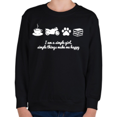 PRINTFASHION simlpe thingsf - Gyerek pulóver - Fekete