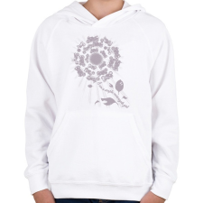 PRINTFASHION SIMPLE2 - Gyerek kapucnis pulóver - Fehér gyerek pulóver, kardigán