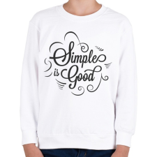PRINTFASHION Simple is good. - Gyerek pulóver - Fehér gyerek pulóver, kardigán