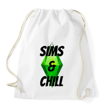 PRINTFASHION Sims&chill - Sportzsák, Tornazsák - Fehér tornazsák