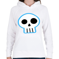 PRINTFASHION Sims skull - Női kapucnis pulóver - Fehér női pulóver, kardigán