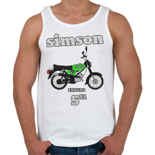 PRINTFASHION Simson - Férfi atléta - Fehér atléta, trikó