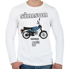PRINTFASHION Simson  - Férfi hosszú ujjú póló - Fehér férfi póló