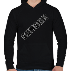 PRINTFASHION SIMSON  - Férfi kapucnis pulóver - Fekete