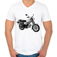 PRINTFASHION simson - Férfi V-nyakú póló - Fehér férfi póló