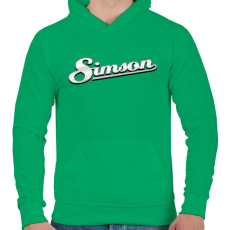PRINTFASHION Simson Logó 3D (fémes stílus) - Férfi kapucnis pulóver - Zöld