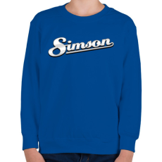 PRINTFASHION Simson Logó 3D (fémes stílus) - Gyerek pulóver - Királykék