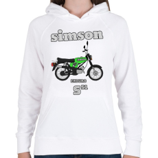 PRINTFASHION Simson  - Női kapucnis pulóver - Fehér