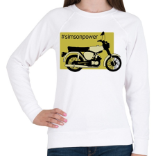 PRINTFASHION simson - Női pulóver - Fehér női pulóver, kardigán