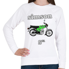PRINTFASHION Simson  - Női pulóver - Fehér női pulóver, kardigán