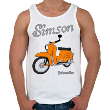 PRINTFASHION Simson schwalbe  - Férfi atléta - Fehér atléta, trikó