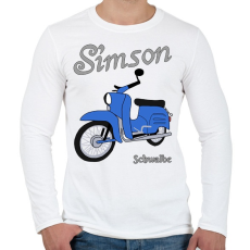 PRINTFASHION Simson schwalbe  - Férfi hosszú ujjú póló - Fehér