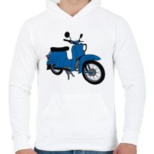 PRINTFASHION Simson Schwalbe - Férfi kapucnis pulóver - Fehér férfi pulóver, kardigán