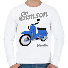 PRINTFASHION Simson schwalbe  - Férfi pulóver - Fehér