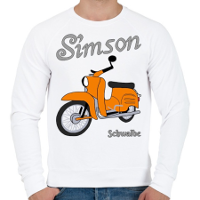 PRINTFASHION Simson schwalbe  - Férfi pulóver - Fehér férfi pulóver, kardigán