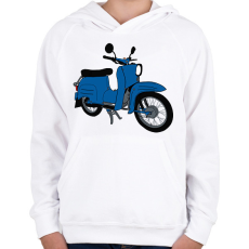 PRINTFASHION Simson Schwalbe - Gyerek kapucnis pulóver - Fehér