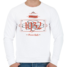 PRINTFASHION since-1932-red-black - Férfi pulóver - Fehér