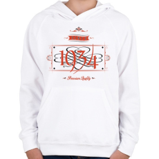 PRINTFASHION since-1934-red-black - Gyerek kapucnis pulóver - Fehér