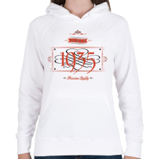 PRINTFASHION since-1935-red-black - Női kapucnis pulóver - Fehér