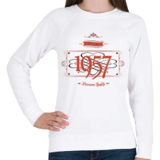 PRINTFASHION since-1957-red-black - Női pulóver - Fehér
