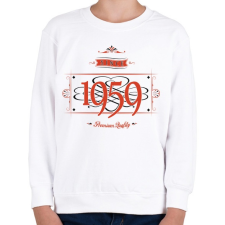 PRINTFASHION since-1959-red-black - Gyerek pulóver - Fehér gyerek pulóver, kardigán