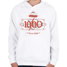 PRINTFASHION since-1960-red-black - Gyerek kapucnis pulóver - Fehér