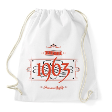 PRINTFASHION since-1963-red-black - Sportzsák, Tornazsák - Fehér tornazsák