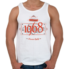 PRINTFASHION since-1968-red-black - Férfi atléta - Fehér atléta, trikó