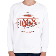 PRINTFASHION since-1968-red-black - Gyerek pulóver - Fehér gyerek pulóver, kardigán