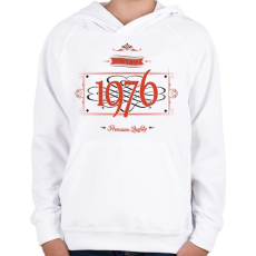 PRINTFASHION since-1976-red-black - Gyerek kapucnis pulóver - Fehér