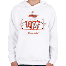 PRINTFASHION since-1977-red-black - Gyerek kapucnis pulóver - Fehér